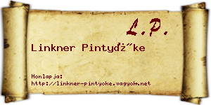 Linkner Pintyőke névjegykártya